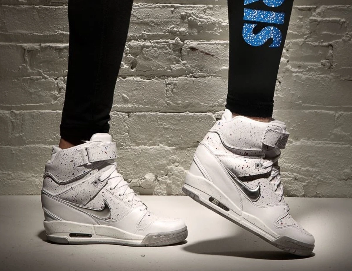 Nike Air Revolution Sky Hi City Park Women s White Paint Splatter