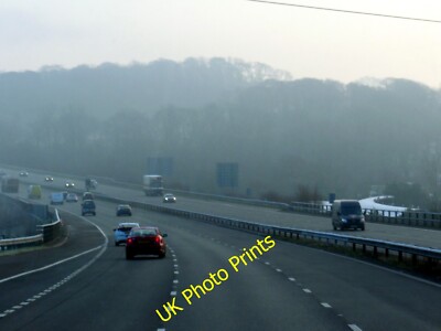 Photo 12x8 M4 eastbound  towards junction 29 Began Taken on a cold and mis c2015
