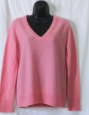 UNIQLO Pink V-Neck Cashmere Swtr 37 In Chst 24.5 In Lng Sz M EXC