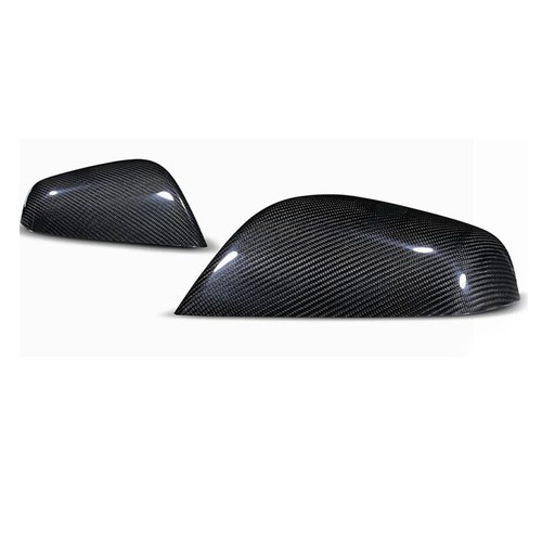 Real Carbon Fiber Wing Side Mirror Cover Caps Trim fit For Tesla Model S - 第 1/7 張圖片