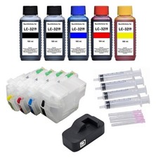 ✅ Nachfüllbare Patronen kompatibel mit Brother LC-3219 + Resetter + 500 ml Tinte
