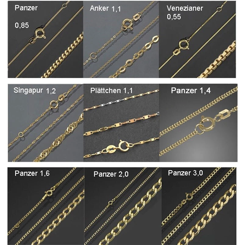 Echt Goldkette 333 Gold Halskette 36 38 40 42 45 50 55 60 Damen Herren Schmuck ✅ - Bild 2 von 4