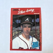 Rare 1990 Donruss Steve Avery #39 Error Rated Rookie Card No Period After INC