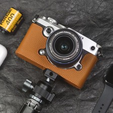 Suitable For Olympus EPN F Genuine Leather Camera Half Case Bag Protection Cover