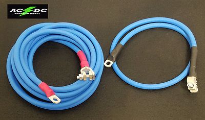 Battery Relocation Kit, # 2 Awg HD welding Cable, Top Post 20' BLUE / 20' BLUE