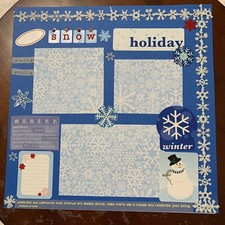 Snow-12 x 12 premade scrapbook page