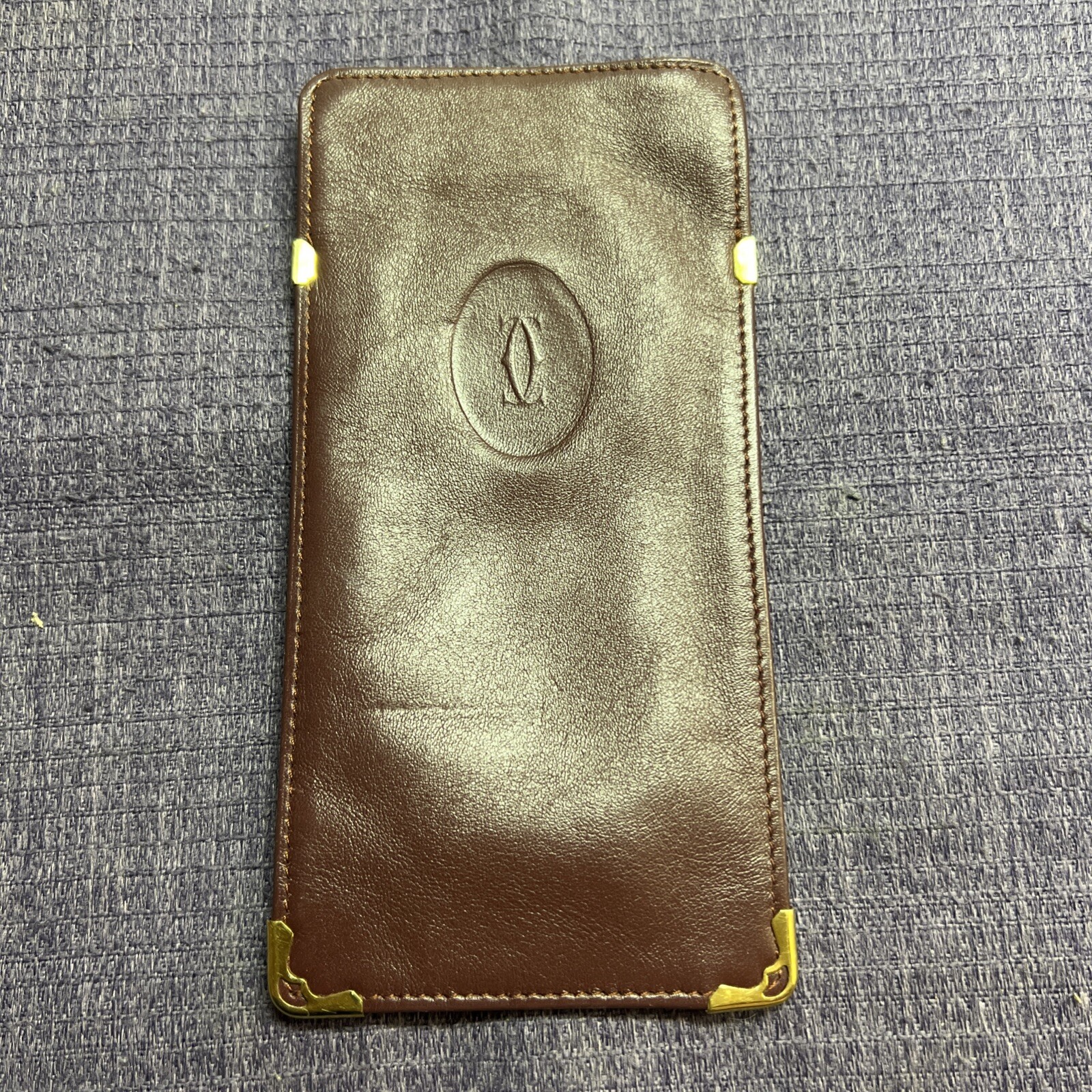 Cartier Rojo Cuero Real Gafas/Reloj Bolsa de Viaje.Hecho en Francia.AUTÉNTICO❗️