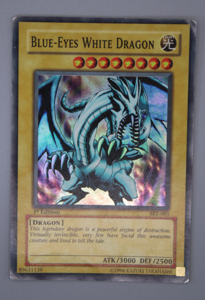 YuGiOh BLUE-EYES WHITE DRAGON Holo Card SKE-001 - 1st First