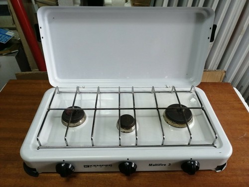 Fornello a gas GPL Kemper Multifire 3 con Coperchio - 3 Fornelli - DA  CAMPEGGIO | eBay