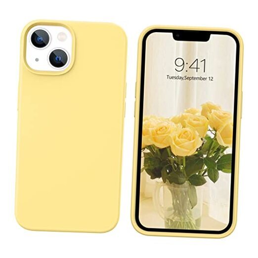 iPhone 13 Case, Phone Case iPhone 13,Slim Fit Liquid RN065-Bright Yellow