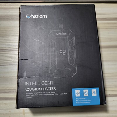 CHERLAM Aquarium Heater, Digital Display Submersible Aquarium Heater,50W Heater 