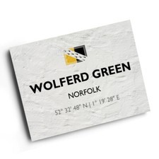 A4 PRINT - Wolferd Green, Norfolk - Lat/Long TM2599