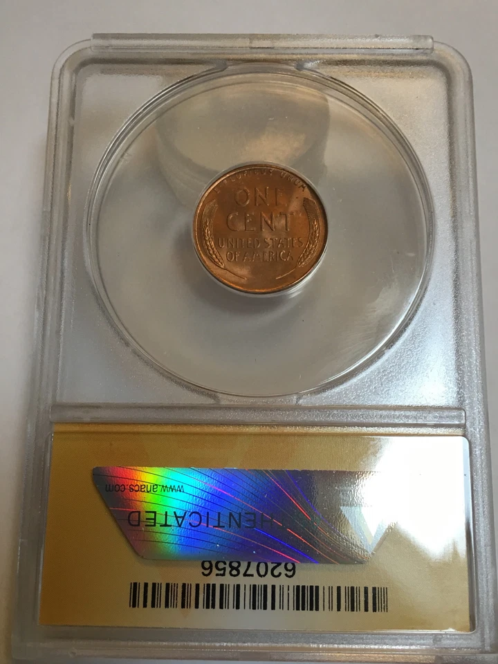 1949 S RPM#9 ANACS MS67 Red Lincoln Cent Error Free Shipping Finest Known!! - Image 2 of 4