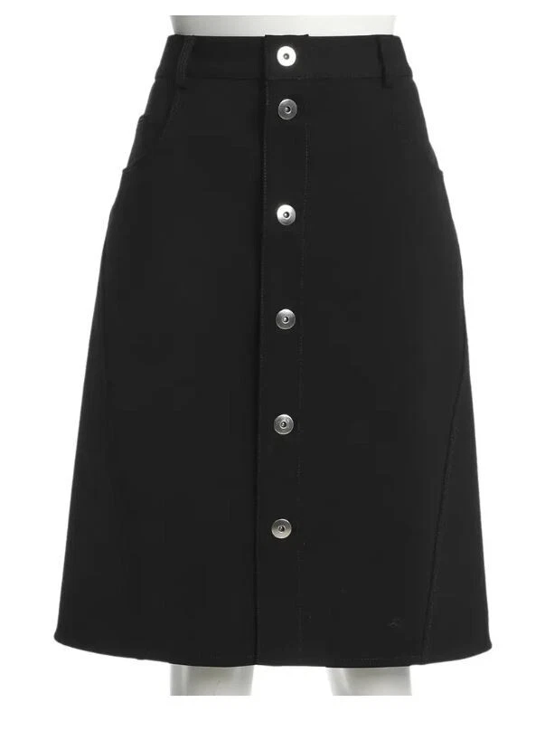 Gonna BOTTEGA VENETA NUOVA CON ETICHETTE nera lana cavalleria elasticizzata busta taglia 36 IT 42 UK 8