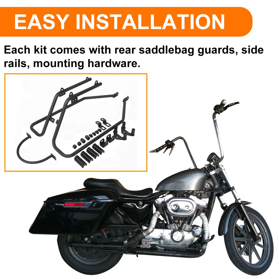 Hard Saddlebag Conversion Brackets Mount Kit For 04-14 Harley Davidson Sportster - Image 4 of 4