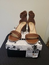 CL By Laundry Jaxine Rich Brown Block Heel, Size 8 M