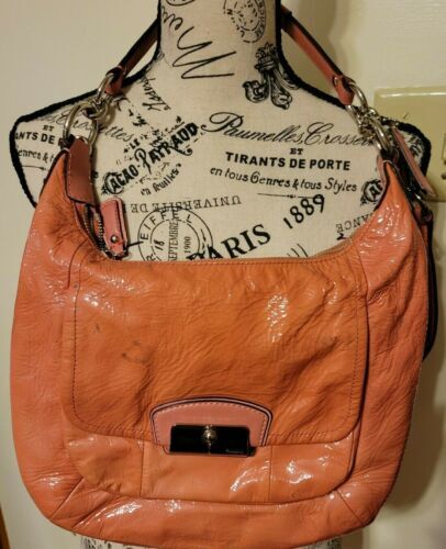 Coach Vintage Patchwork Accessories Pouch Pink Signature Used