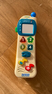 Vintage VTech Little Smart Tiny Touch Telefon - mit Geräuschen, Lichtern, Formen