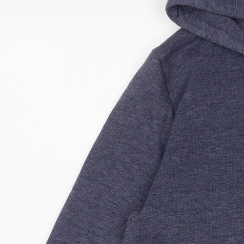 Topshop Womens Blue Cotton Full Zip Hoodie Size 14 Zip - Picture 9 of 10