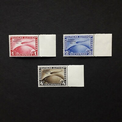 DEUTSCHLAND DRITTES REICH 1933 / LUFTPOST, S. DI 3 VAL. UNVOLLSTÄNDIG POSTFRISCH ** C / ZERTIFIKAT