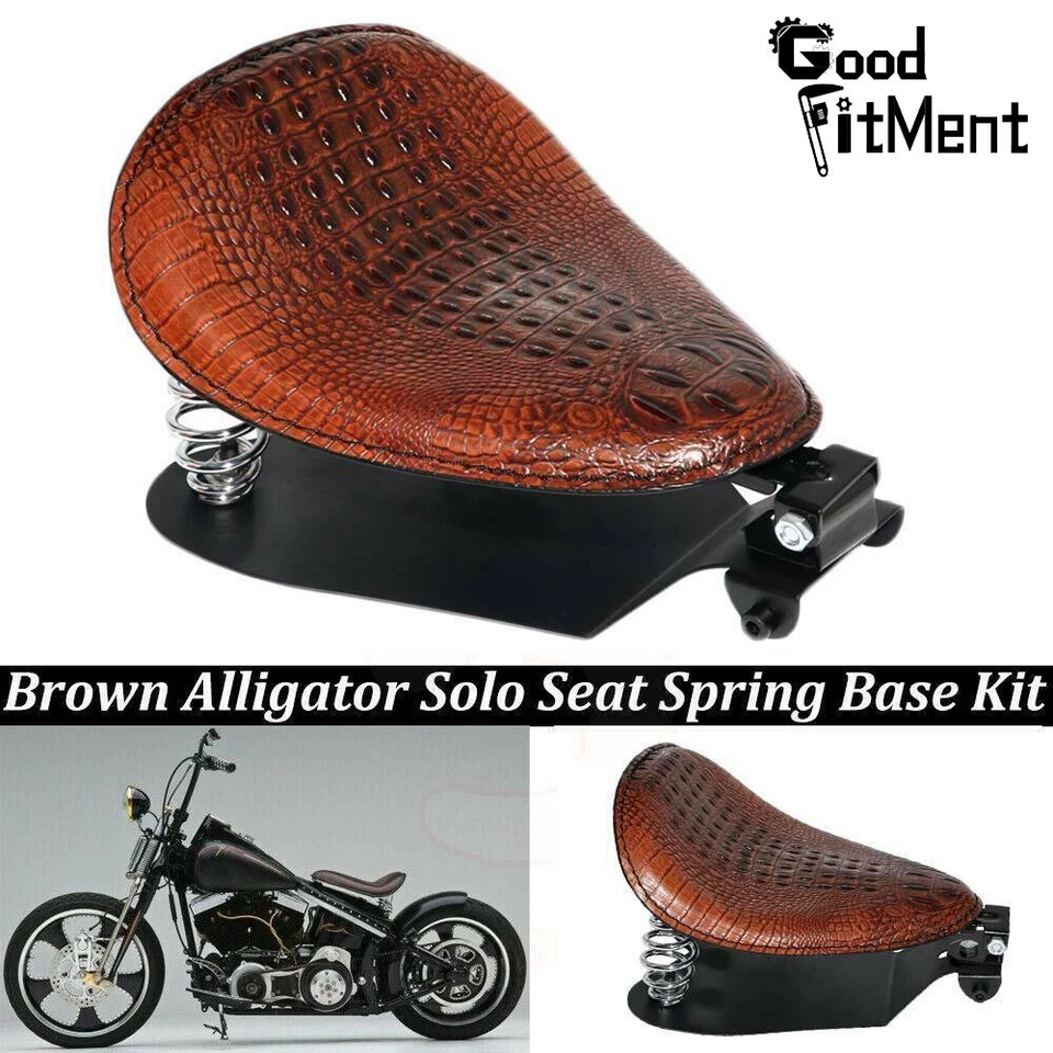 Ajuste para Honda Valkyrie 1500 1800 Rune marrón moto conductor asiento solo resorte Foto 2 de 4