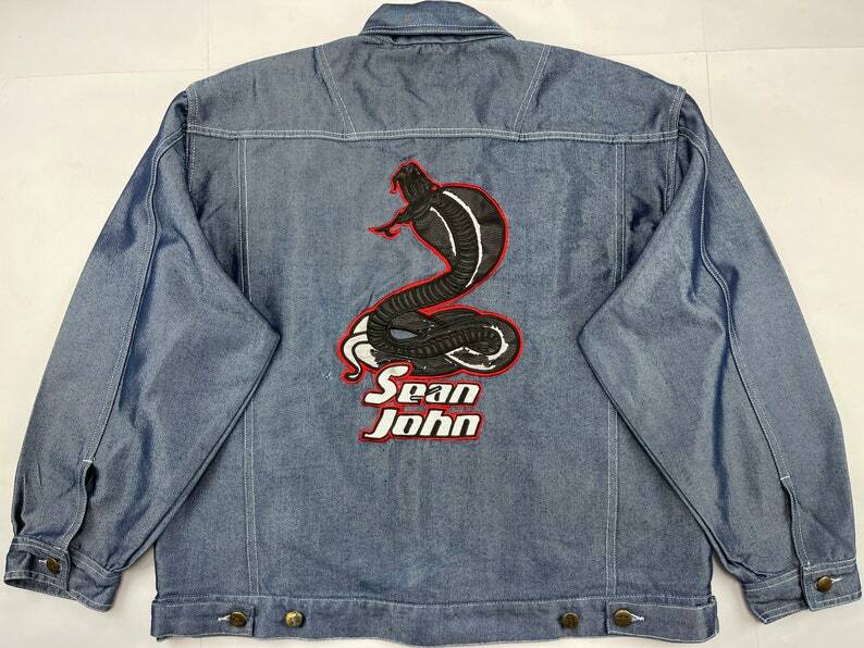 90s Sean John デニムジャケット XXXL VINTAGE Sean John Jacket Mens XL Blue Denim Trucker 90s Hip