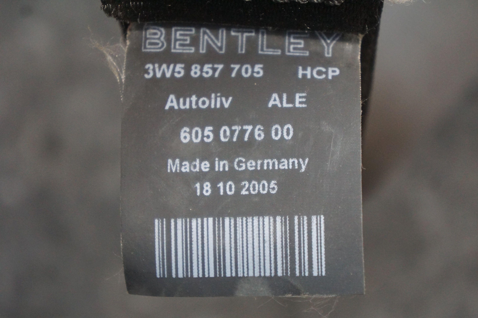 Front Left Seat Belt Retractor 3W5857705 Bentley Continental Flying Spur 06-12