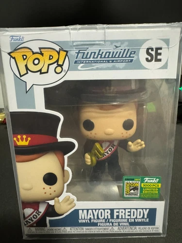 Funko Pop! Mayor Freddy LE3000 Official SDCC Exclusive Sticker 2024 w/ Protector