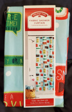 Holiday Time Holiday Typography Microfiber Fabric Shower Curtain - 72 in x 72 in