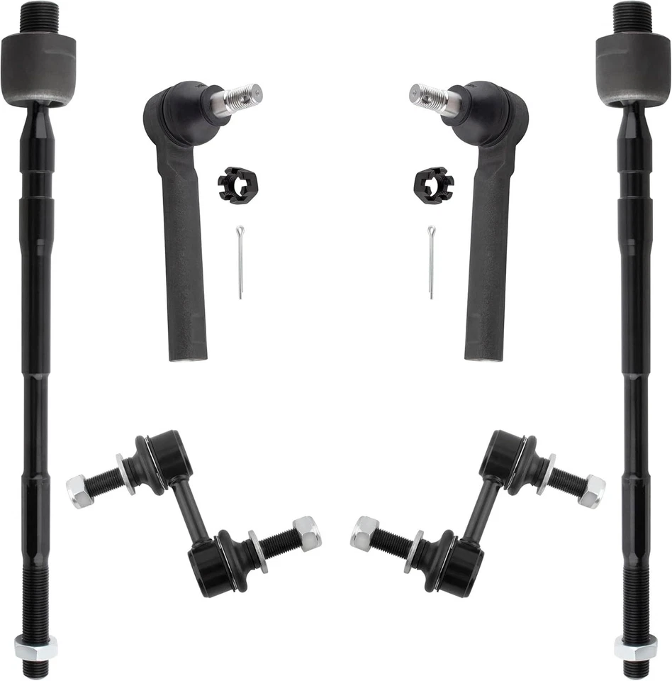 6pcs Front Inner Outer Tie Rod End Bellow For Subaru WRX STI 2015-2019 - Image 2 of 4