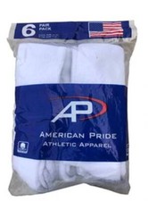 Men's White Crew Socks 6-Pack