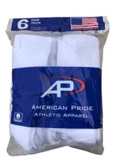 Men's White Crew Socks 6-Pack