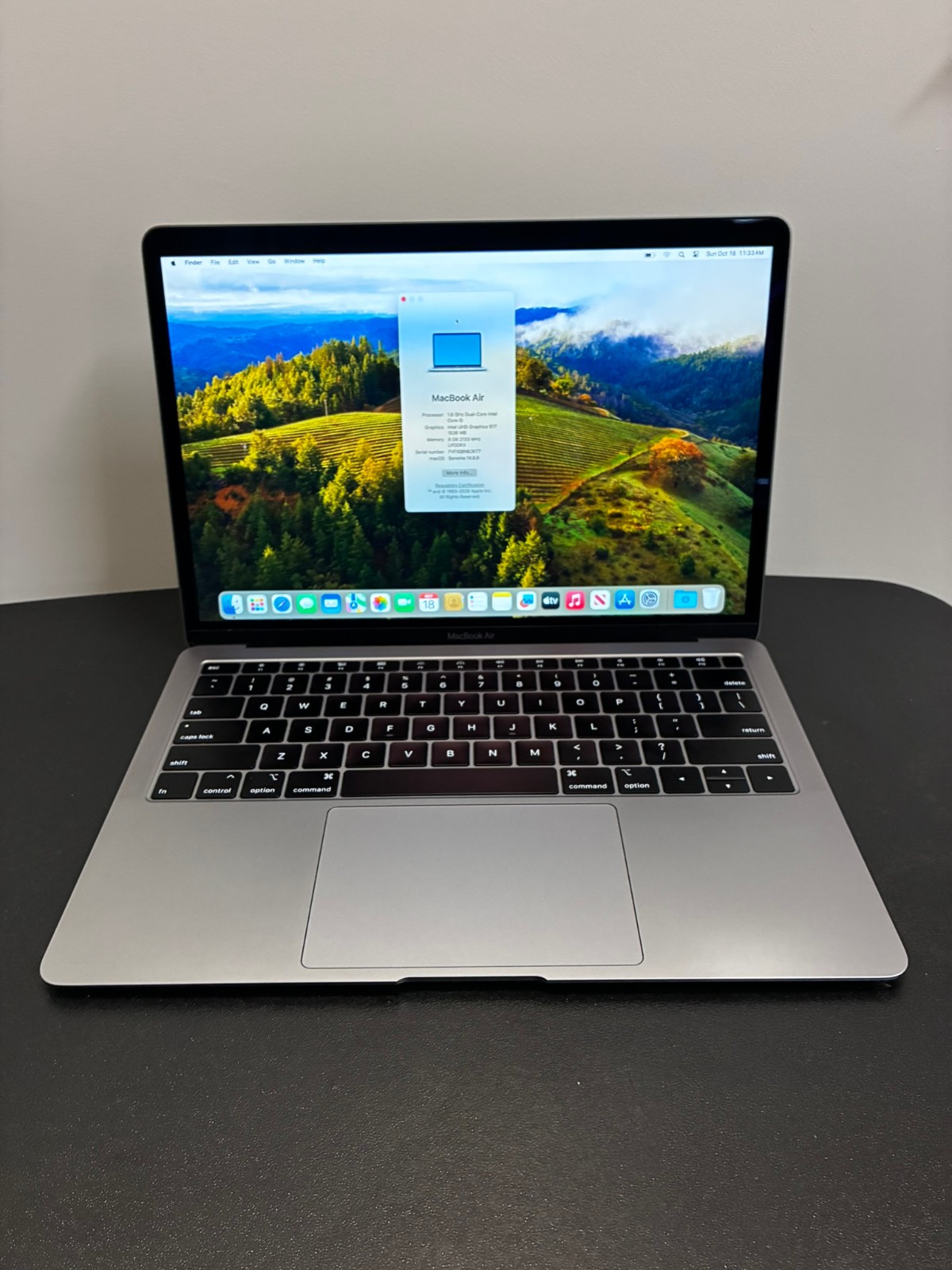 Apple MacBook Air 13" 2018 Intel-i5 8GB RAM 128GB SSD macOS A1932 (no-charger)