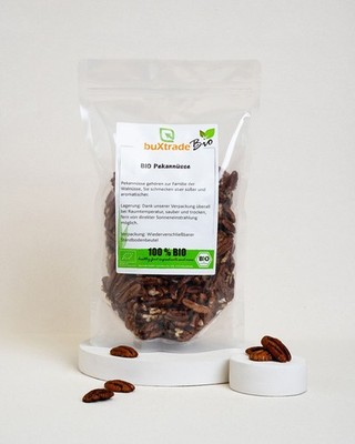 2x 1 kg | BIO Pekannüsse | ungesalzen | Nuss | unbehandelt | Pecan | Buxtrade