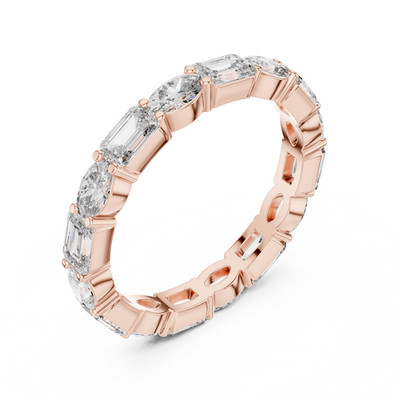 Certified 2.5 Ct Lab Grown Diamond Timeless Full Eternity Ring 14K Gold Over