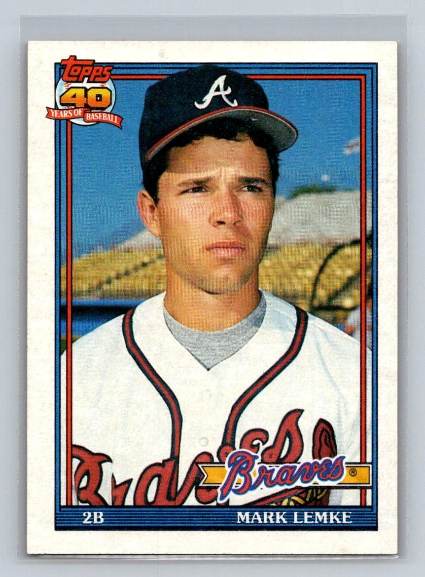 1991 Topps #251 Mark Lemke Atlanta Braves Baseball Card