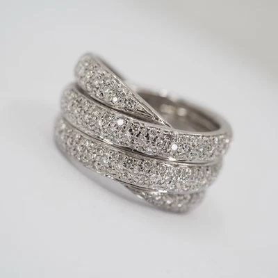 WEMPE BRILLANTRING IN 750/WEIßGOLD insg.ca.1,30ct BRILLANTEN H/VSI RW:57 - Bild 1 von 4