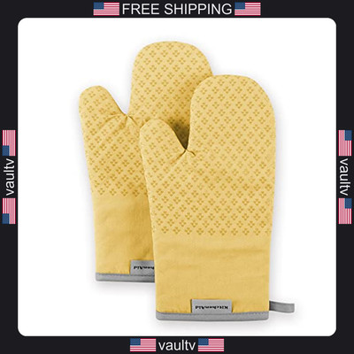 KitchenAid Asteroid Oven Mitt Set, 7''x12.5'', Buttercup Yellow, 2 Piece