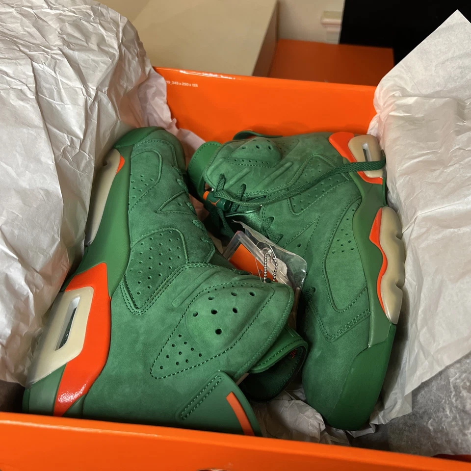 Air Jordan 6 Retro Gamuza Verde Gatorade Talla 9.5 Foto 3 de 4