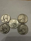 silver washington quarters lot of 5