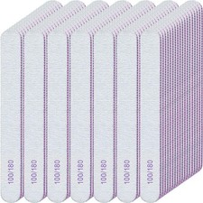 200 Pcs Double-Sided Nail Files 100/180 Grit for Acrylic Natural Nails