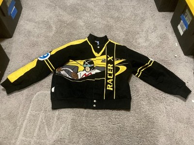 Speed Racer Classic Racer X Vintage Racing Bomber Jacket Black Yellow Men s 2XL