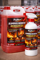 5+1L Kaminscheiben Reiniger Spray Pflege Glas Ruß Schmutz KaminöFen RußEntferner