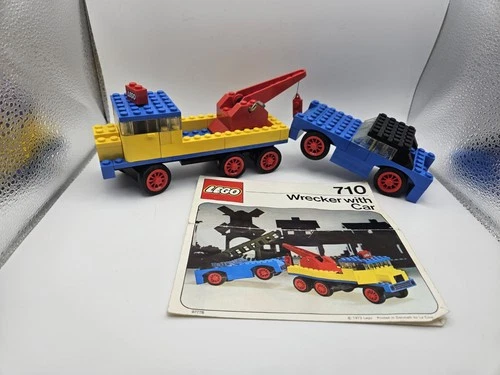 Vintage 70's Lego 710 Wrecker with Car Complete with Instructions