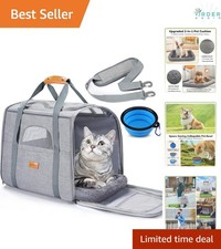 Portable Soft Sided Cat Carrier for Medium Cats Puppies Up to 15lbs