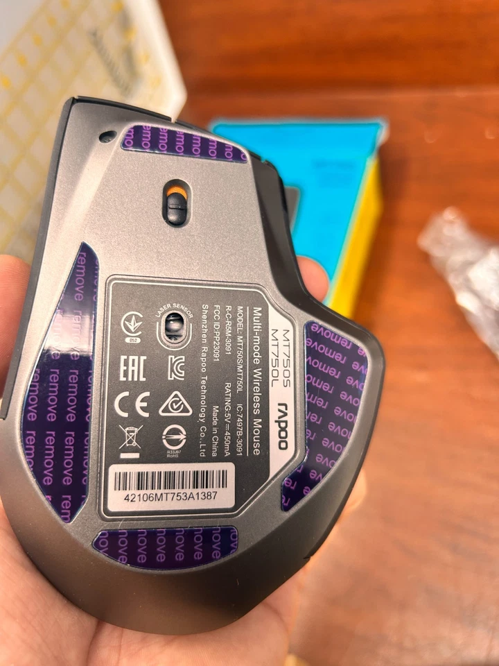 Rapoo Bluetooth Wireless Side Wheel Mouse Rechargeable MT750L NO DONGLE RECEIVER - Image 3 of 4