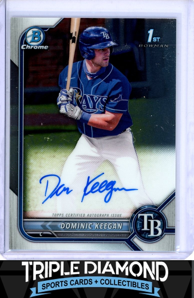 2022 Bowman Draft Chrome 1st Dominic Keegan Prospect Autograph Auto Rays Y277