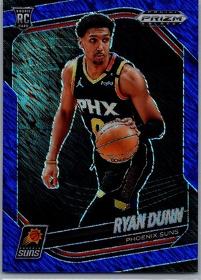 2024-25 Panini Prizm Black Ryan Dunn #203 Blue Shimmer FOTL 16/35 RC Suns
