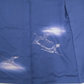 Japanese Vintage Kimono Tsukesage Silk Crane Made in Japan eb-1997