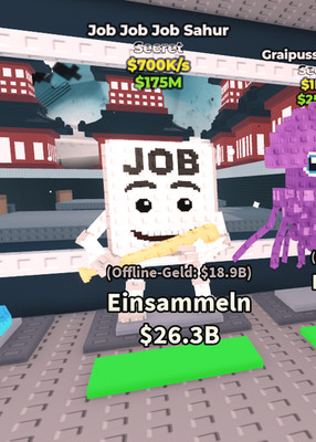 Steal a Brainrot SAB Secret Job Job Job Sahur Rebirth/Wiedergeburt 16